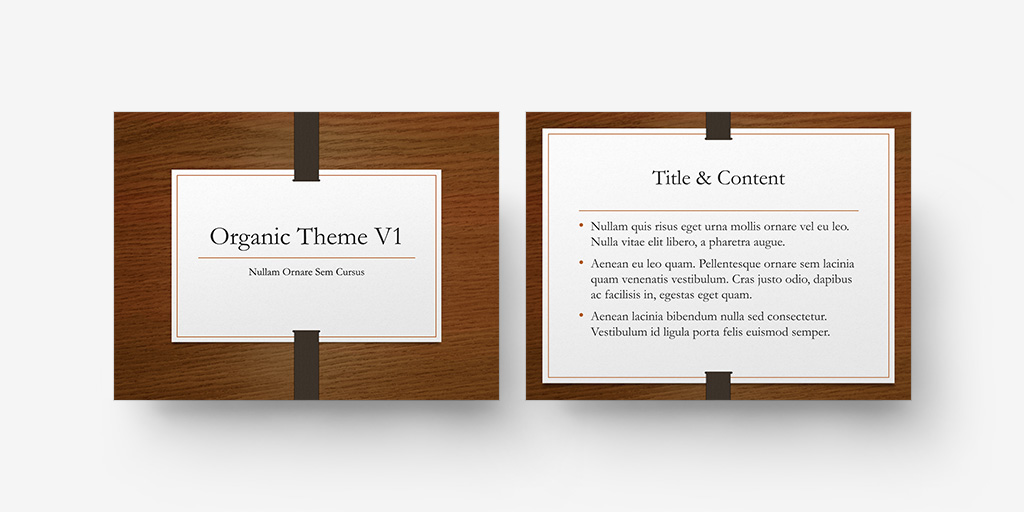 Organic Theme - Variant 1, SD Format