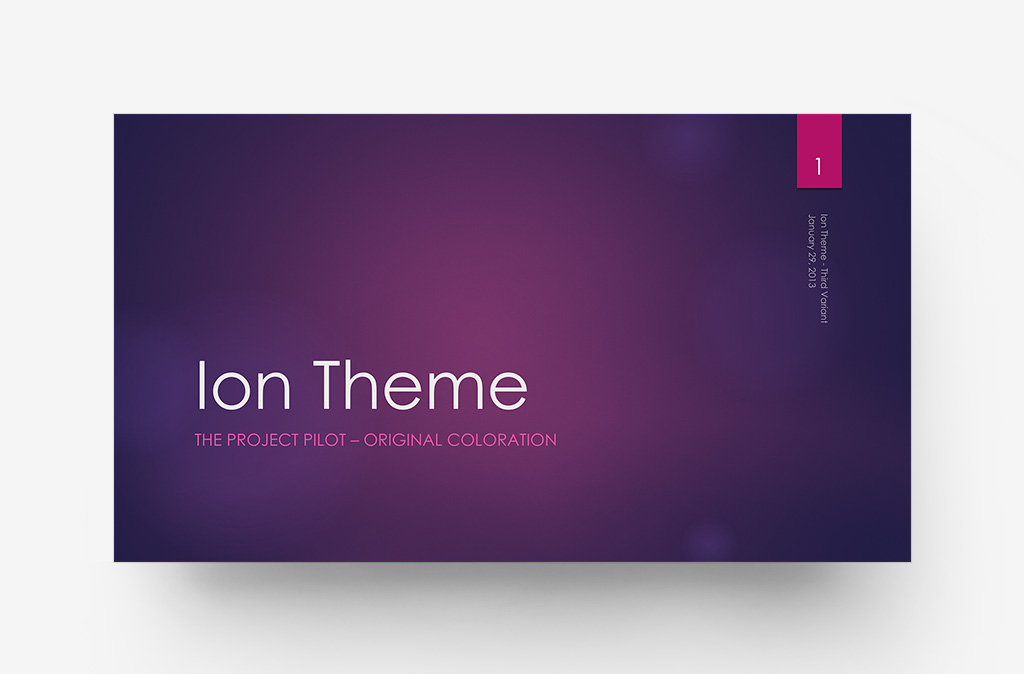 Ion Theme - The Project Pilot