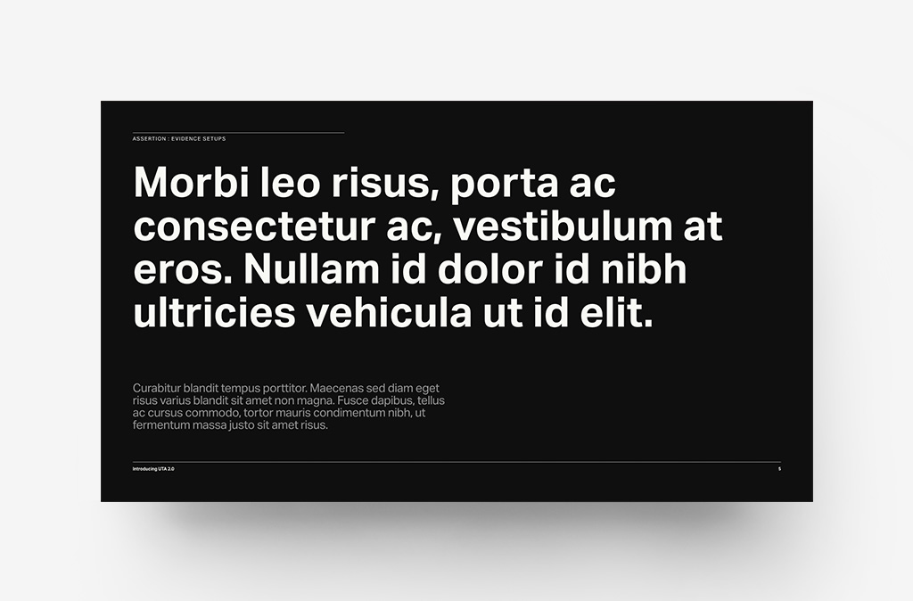 Callout Title and Caption – Frame Dark System